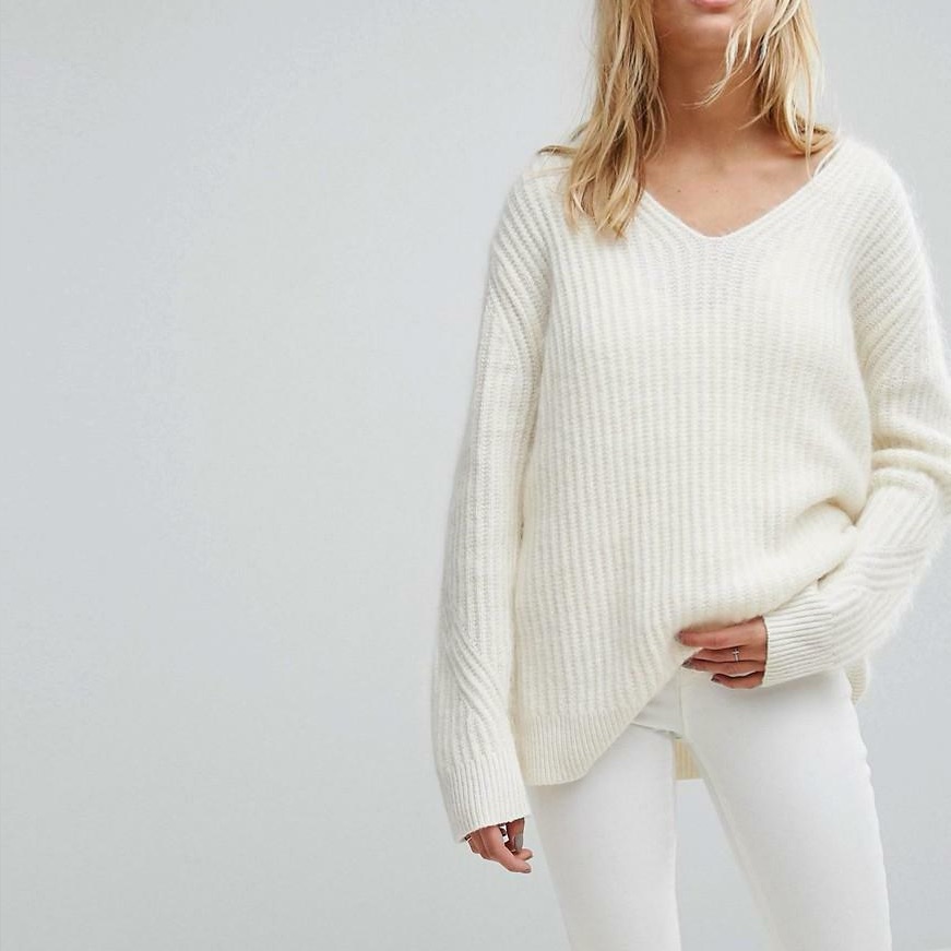 Allsaints Women’s Cream Mohair Sweater
